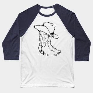 Western Era - Cowboy Boots and Hat Baseball T-Shirt